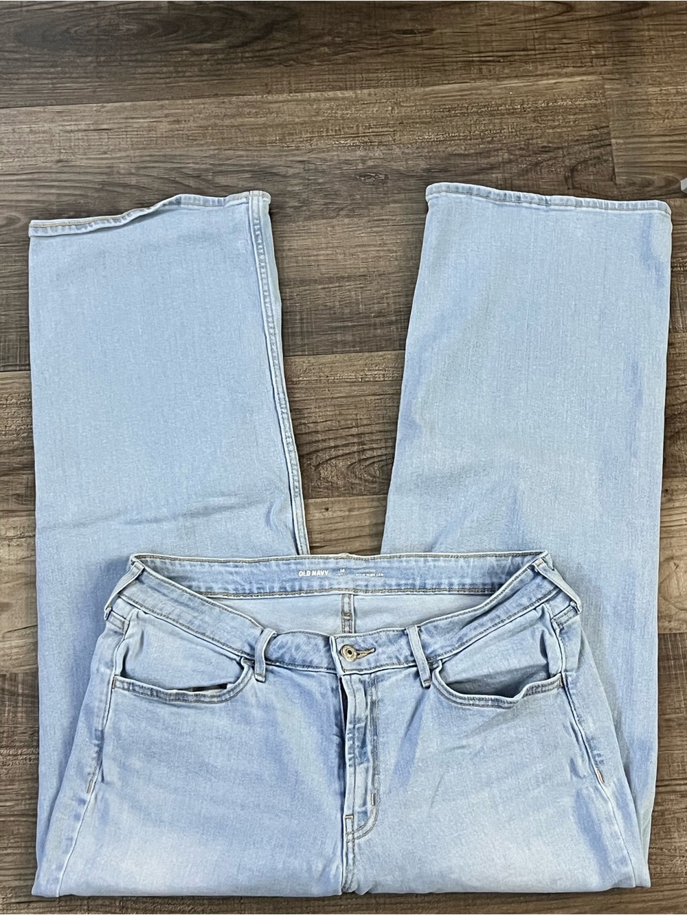 Light Wash Women’s Jeans - Old Navy High Rise Wow Wide Leg